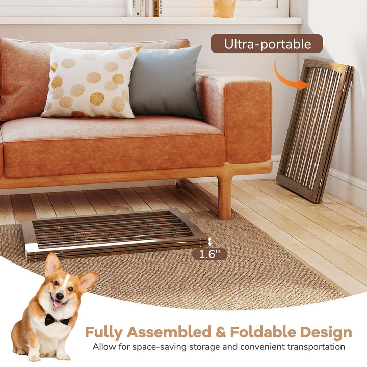 Giantex Freestanding Dog Gate for Small Medium Dogs
