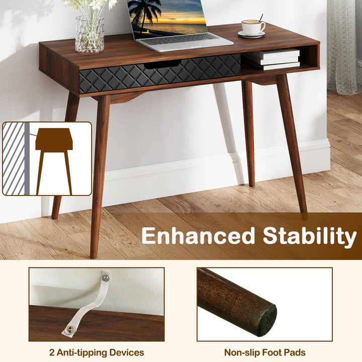 Giantex Mid Century Modern Desk 42.5" Vintage Computer Desk