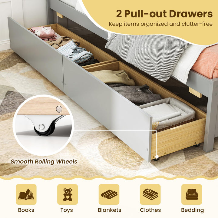 Giantex Twin Daybed with 2 Storage Drawers