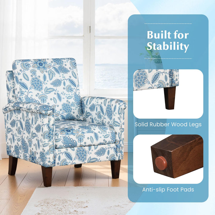 Giantex Upholstered Accent Chair with Floral Pattern