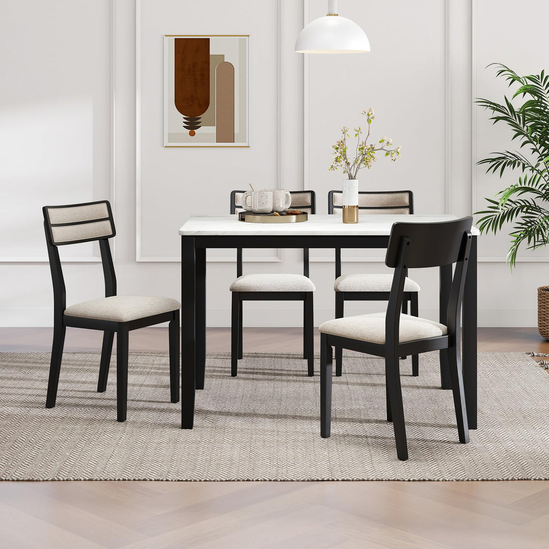 Giantex Modern Dining Chairs Set of 2/4 Upholstered Kitchen Chair