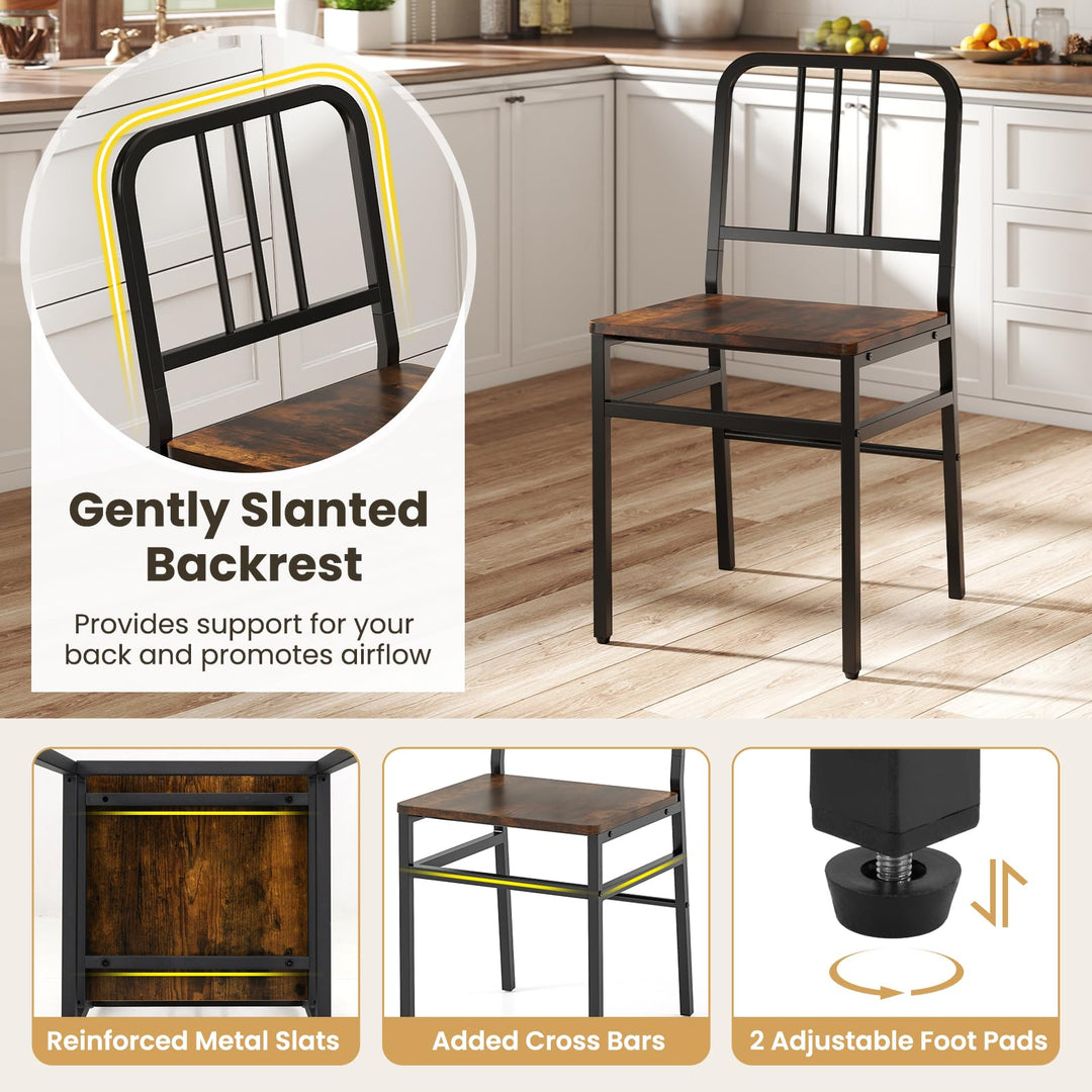 Giantex 40-Inches Round Kitchen Table & Chairs with Storage Rack & Metal Frame