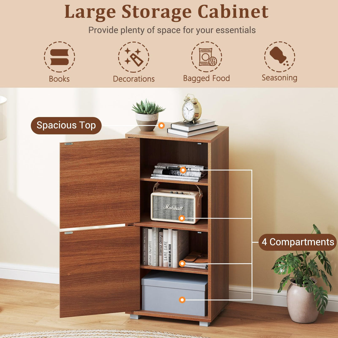 Giantex 2-Cube Stackable Storage Cabinet with 2 Single Doors