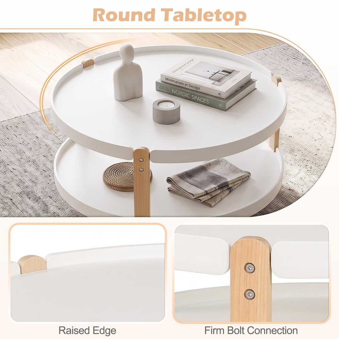 GIANTEX 31" Round Coffee Table for Living Room