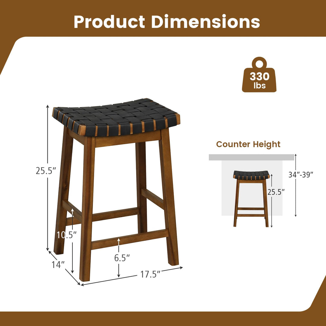 Giantex Woven Saddle Stools Set of 2