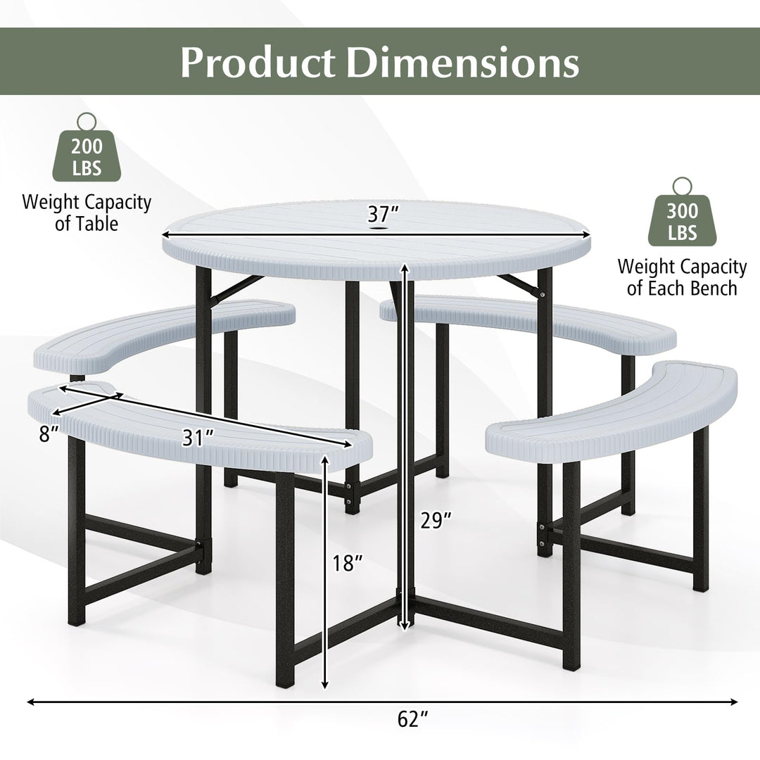 Giantex Picnic Table Bench Set for 4 to 8 Person