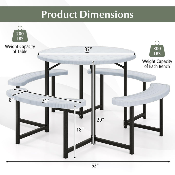 Giantex Picnic Table Bench Set for 4 to 8 Person
