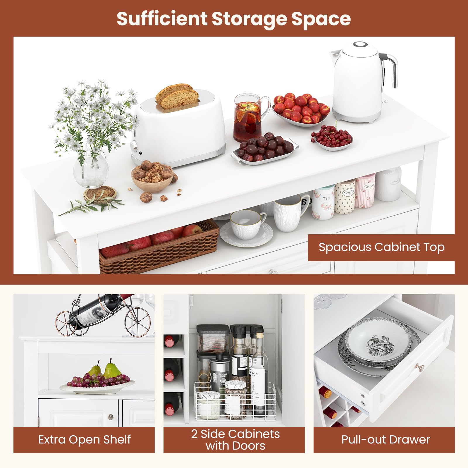 Giantex Bar Cabinet with Storage