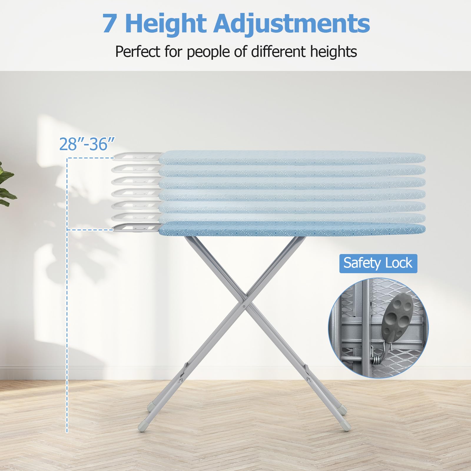 IRON TOP BOARD FOR WWW L EXTENSIONTABLE用 Free Shipping! Seymour Home Products Adjustable Height