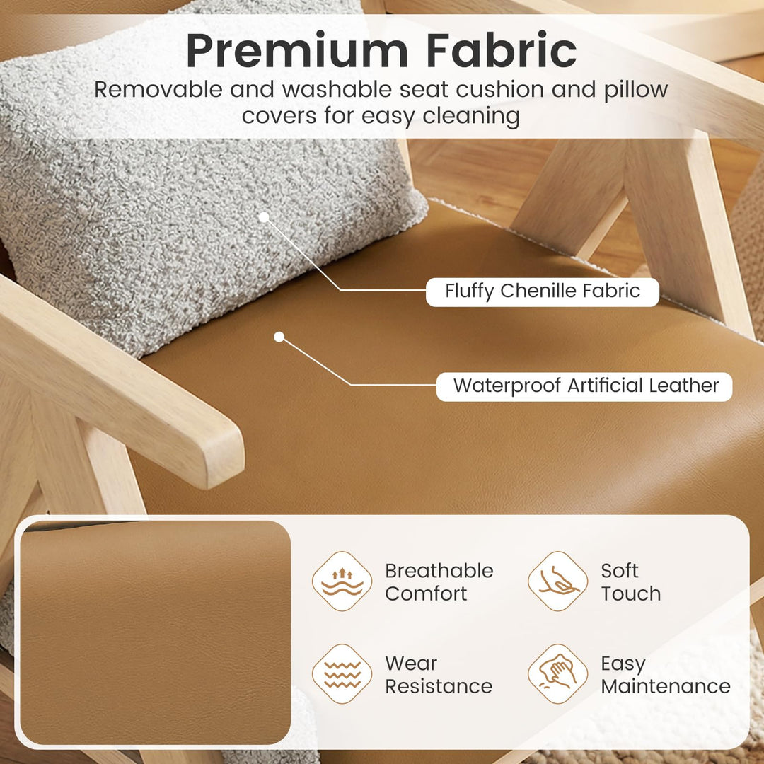 Giantex Mid-Century Modern Accent Chair for Living Room