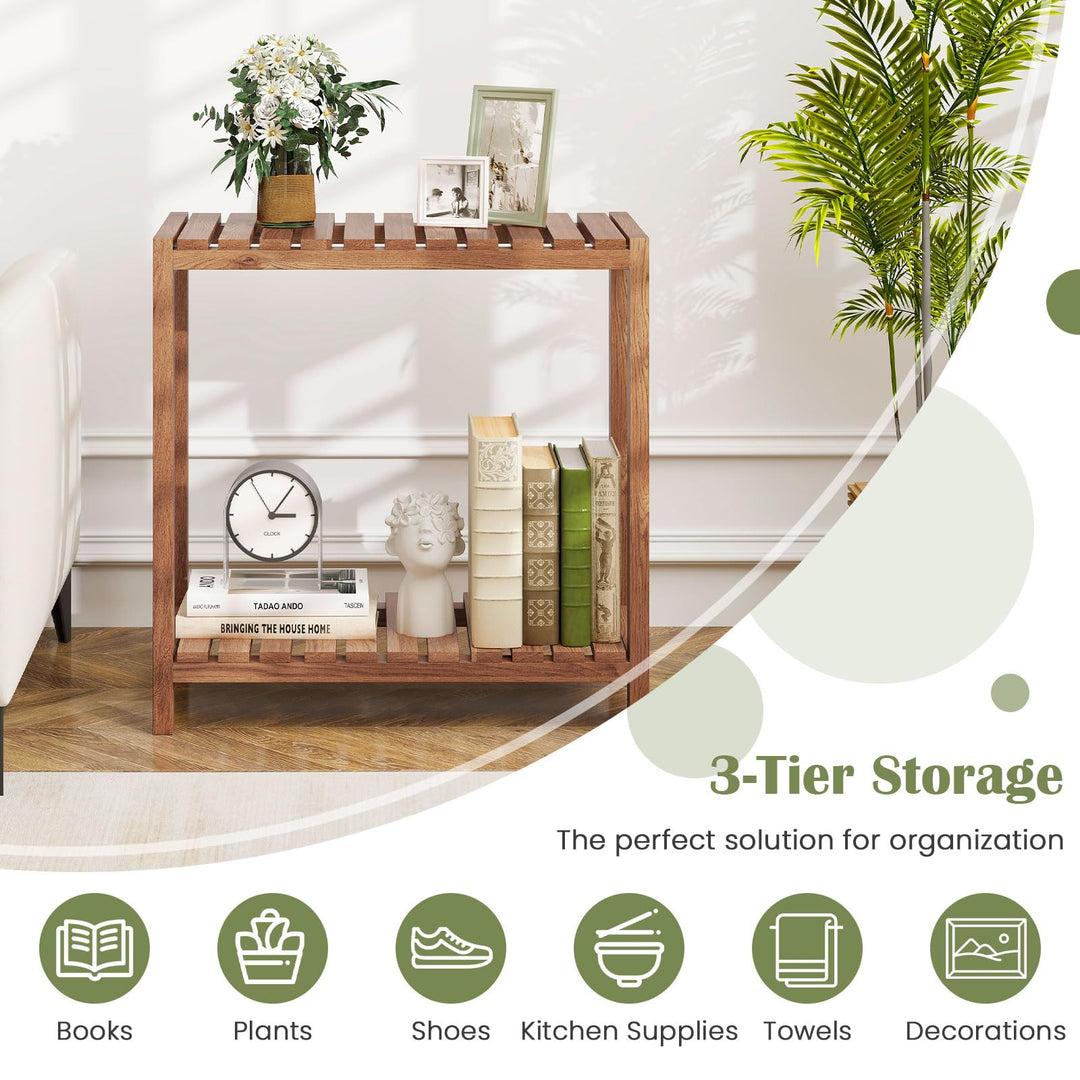 Giantex 2 Tier Wooden End Table for Living Room Bedroom