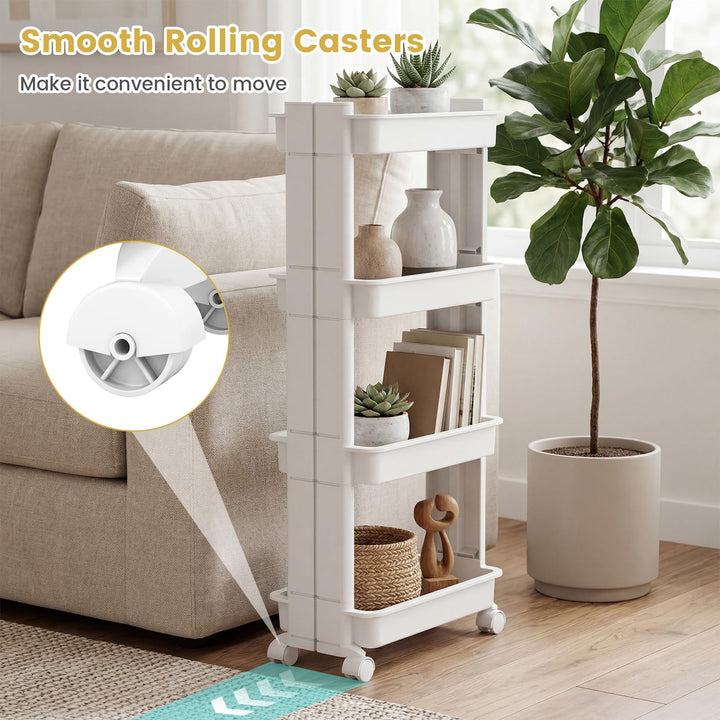 Giantex 4-Tier Slim Rolling Storage Cart for Kitchen