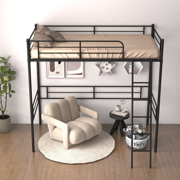 Metal Loft Bed Twin Size - Giantex