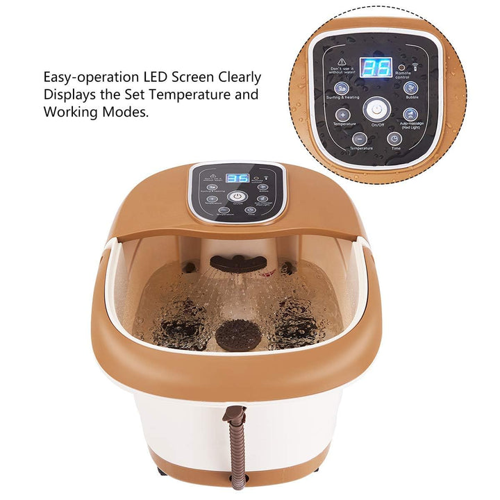 Giantex All in One Foot Spa Bath Massager w/Heating & Surfing