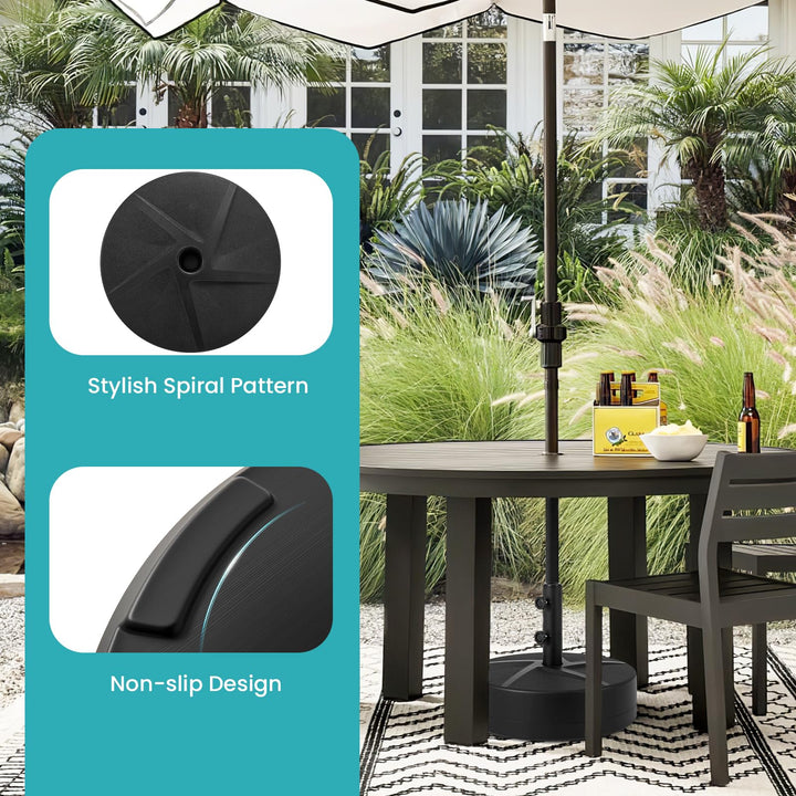 Giantex  88 lbs Fillable Umbrella Stand with 2 Adjustable Knobs & 3 Adapters