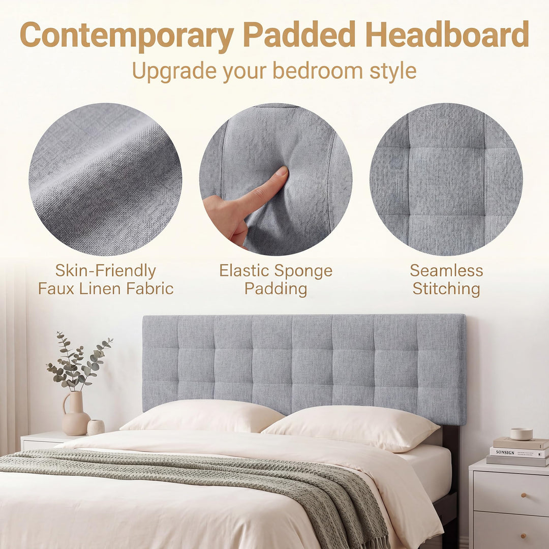 Giantex Queen/Full Size Linen Upholstered Headboard