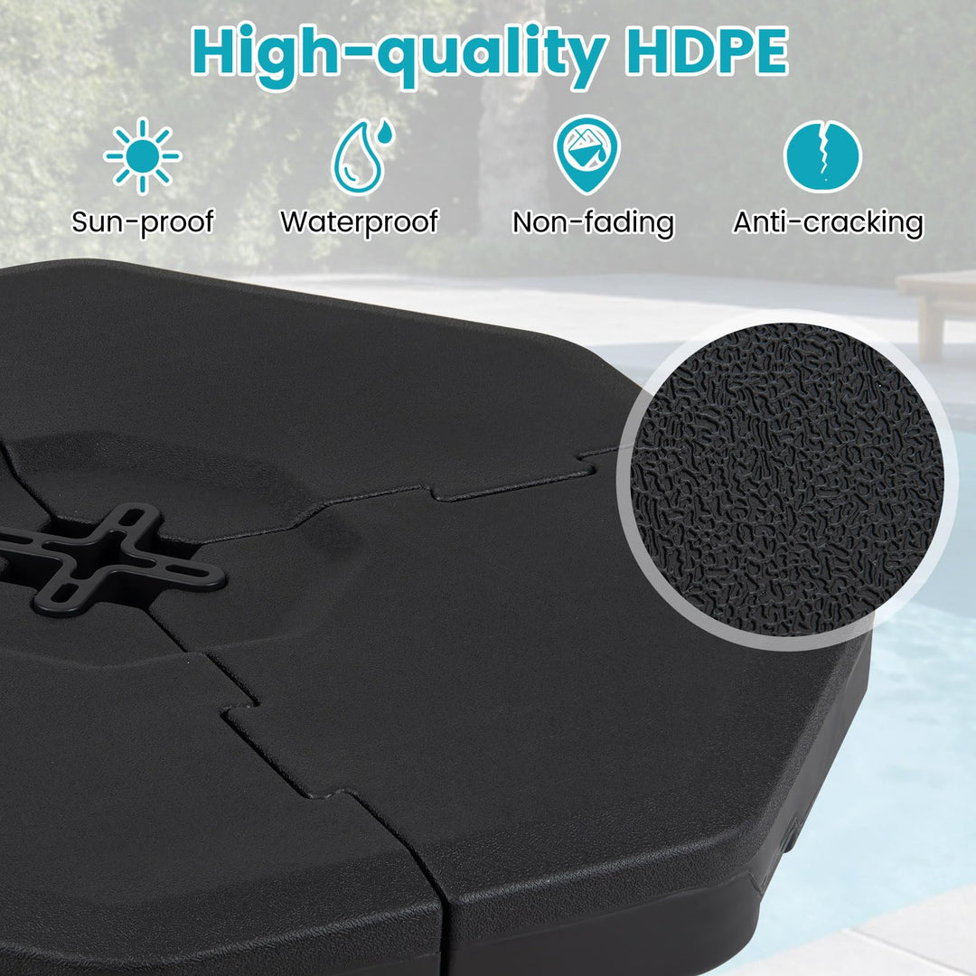 Giantex 4-Piece Fillable Offset Patio Umbrella Base(420 lbs)
