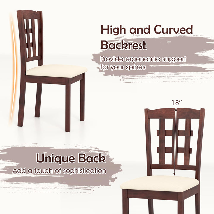 Giantex Wooden Dining Chairs Set of (2/4)