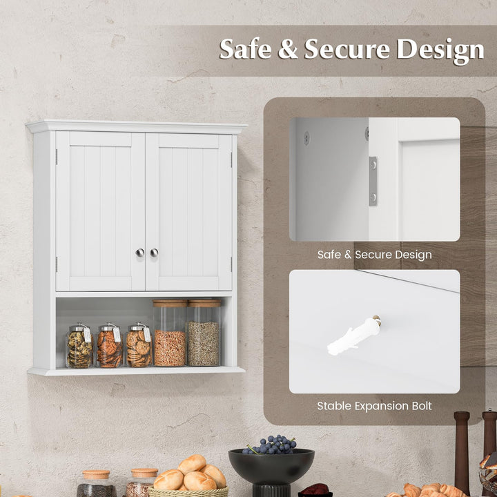 Giantex Wall Mounted Medicine Cabinets - Above Toilet Bathroom Cabinet with Adjustable Shelf
