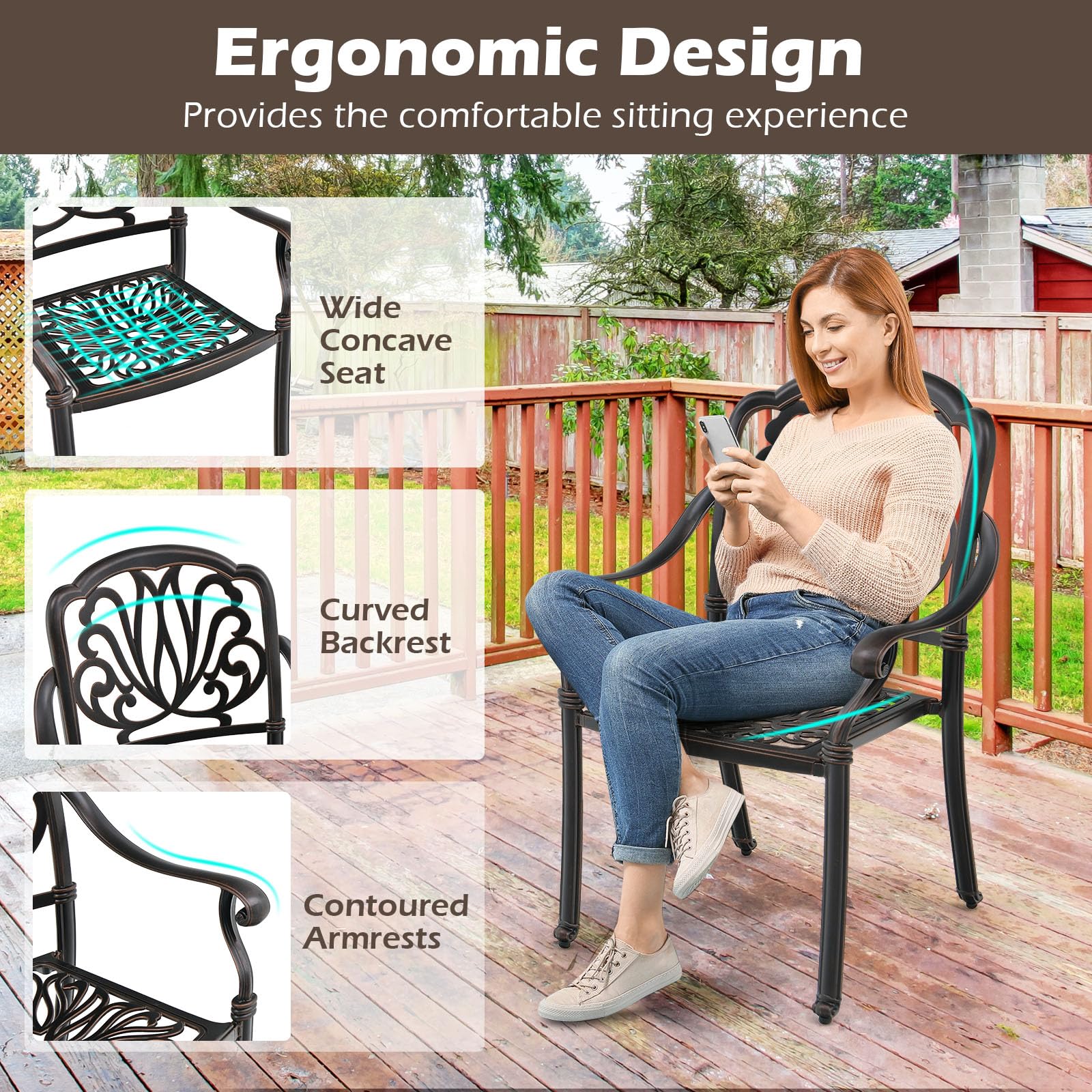 Giantex Patio Chairs Set of 2, Set of 4
