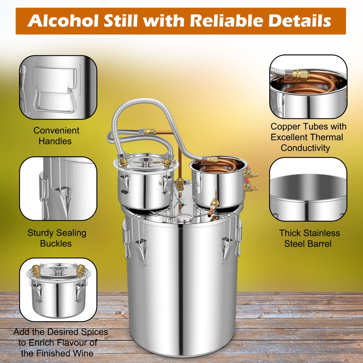 10 Gal Alcohol Still - Giantex