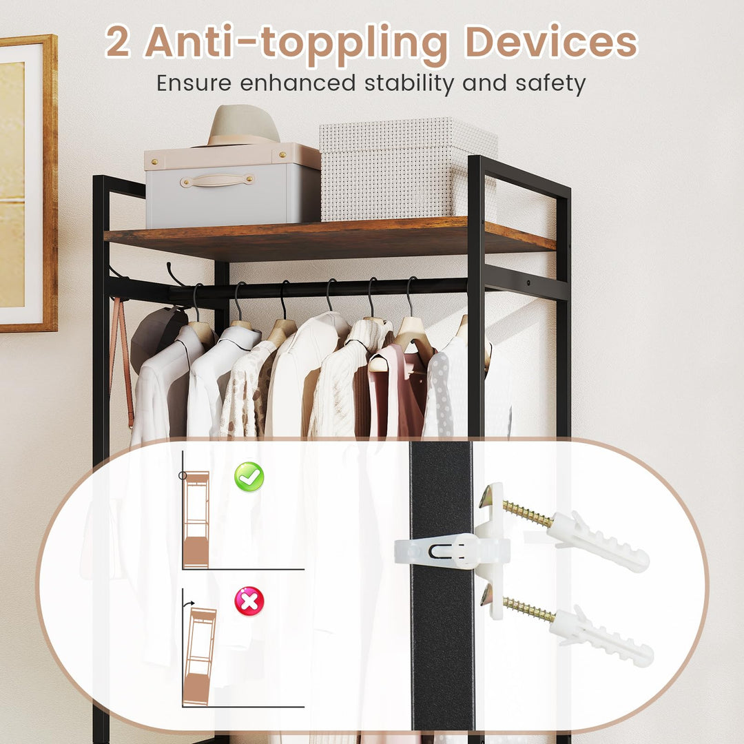 Giantex Clothes Rack with Drawers for Living Room