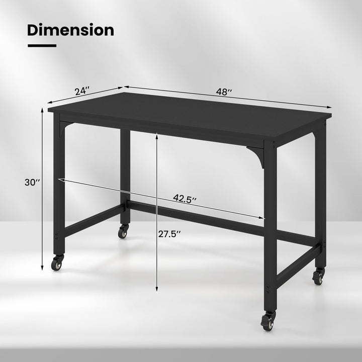 Giantex 48" Rolling Computer Desk