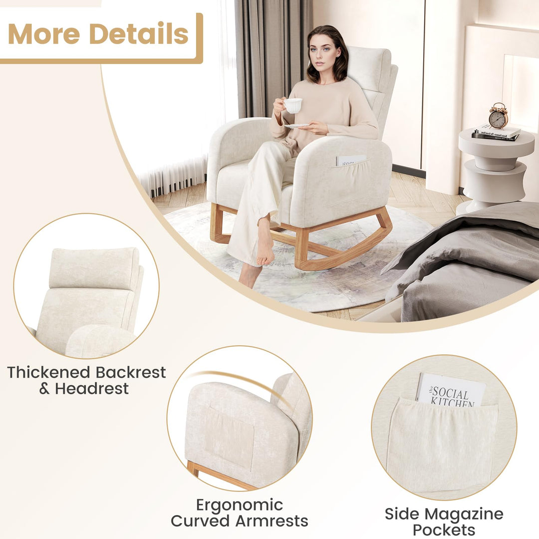 Giantex Rocking Chair Nursery for Living Room