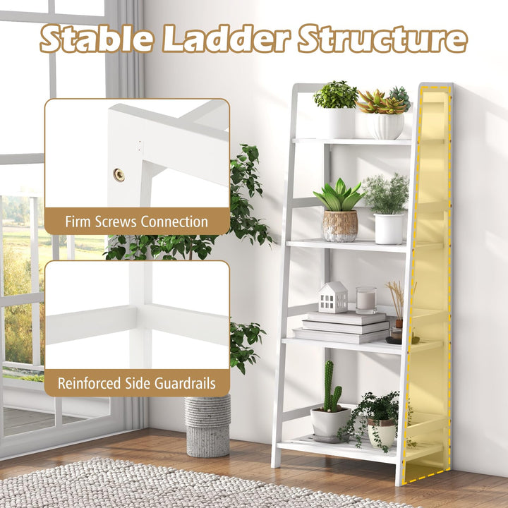 Giantex 4-Tier Bamboo Plant Stand Flower Pots Holder Display Shelf, 47.5"