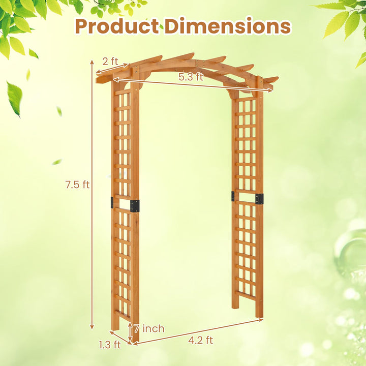 Giantex Wooden Wedding Arch for Ceremony Party