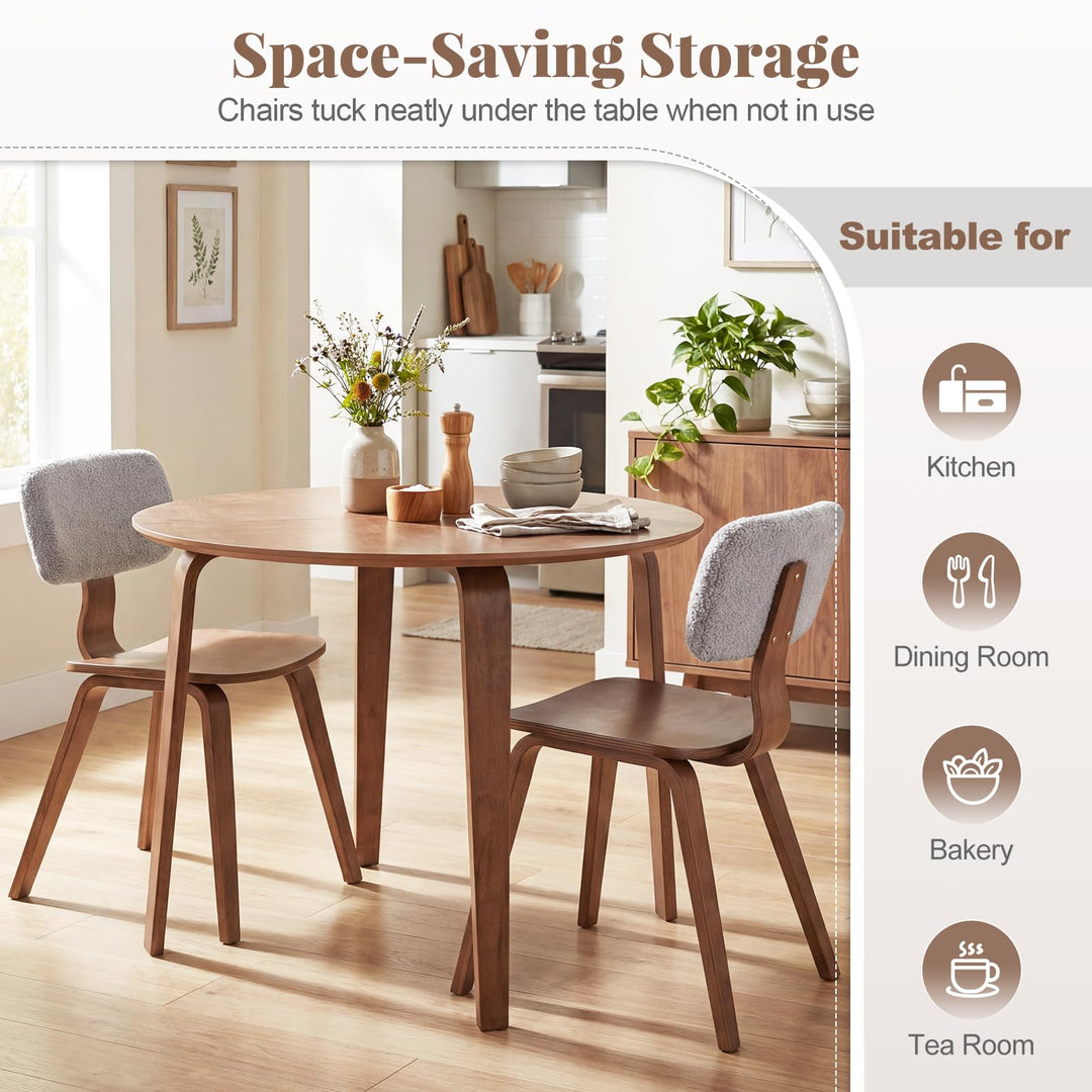 Giantex 37.5" Round Dining Table Set for 2/4