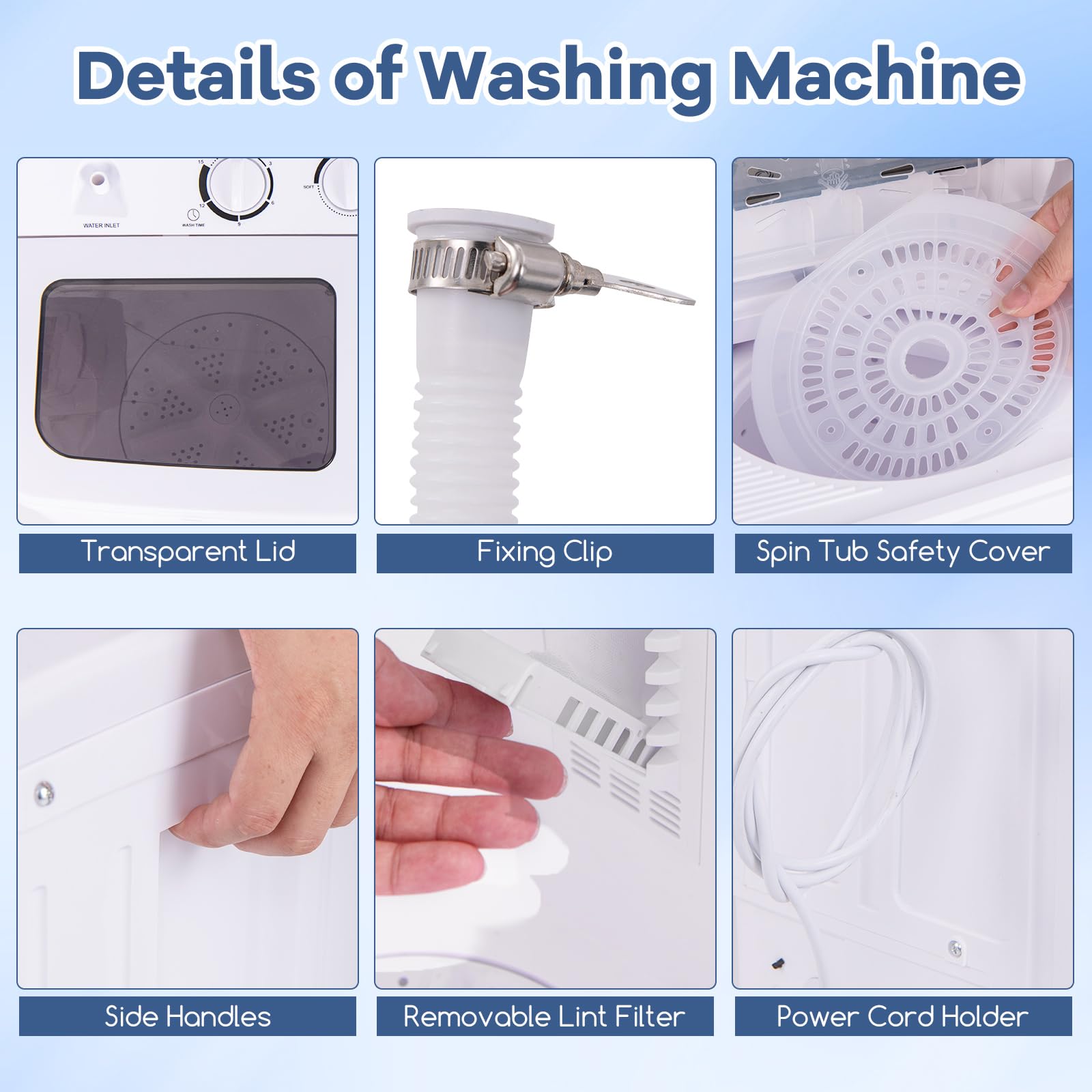 Giantex Portable Washing Machine, 20lbs Washer and Spinner Combo
