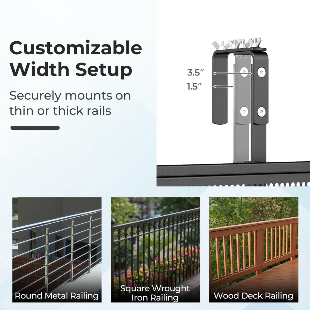 Giantex 48" Balcony Railing Table for Patio &amp; Deck