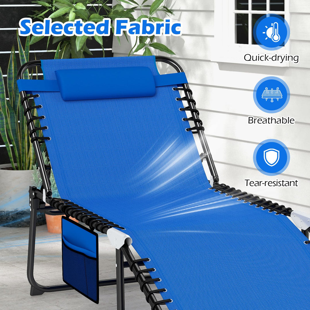 Giantex Lounge Chair Outdoor with 4 Adjustable Positions