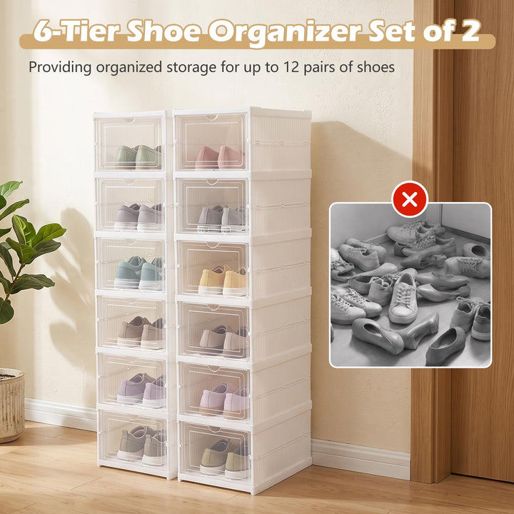 GIANTEX 6-Tier Shoe Rack Organizer for Entryway