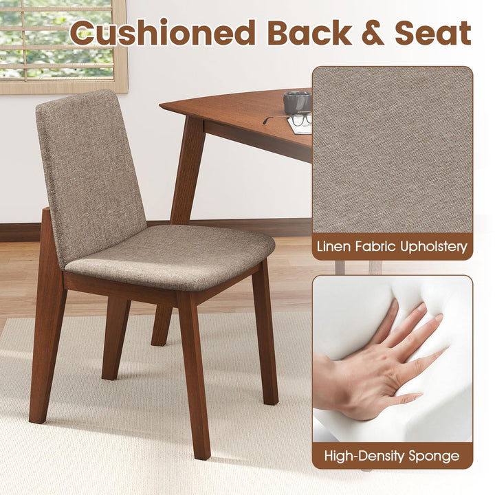 Giantex Rectangular Kitchen Table and Chairs Set w/Rubber Wood Frame