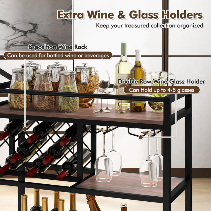 Giantex Bar Cart, 3 Tier Serving Cart for Home
