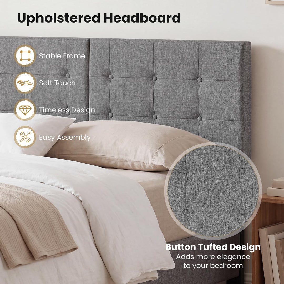 GIANTEX Linen Upholstered Headboard for Queen Full Size Bed