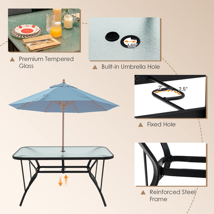 Giantex Patio Dining Table for for 4-6 Person