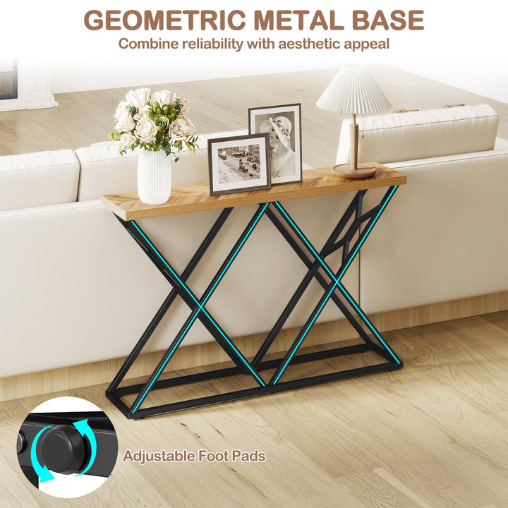 Giantex 55" Industrial Console Table for Living Room