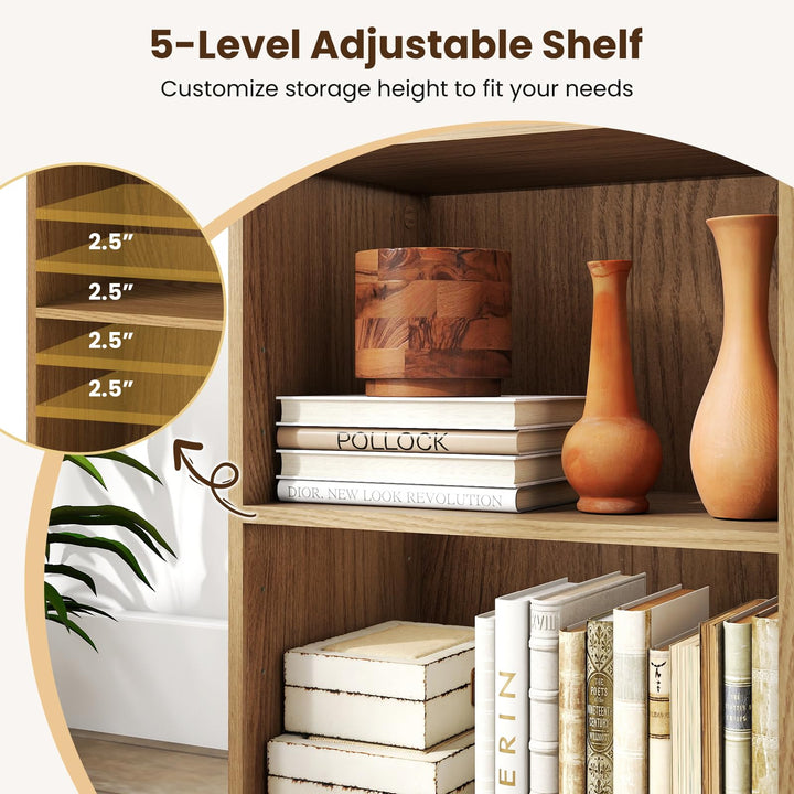 Giantex 2-Cube Bookshelf | 2-Layer Storage Shelf Bookcase w/Large-Capacity Open Storage Space