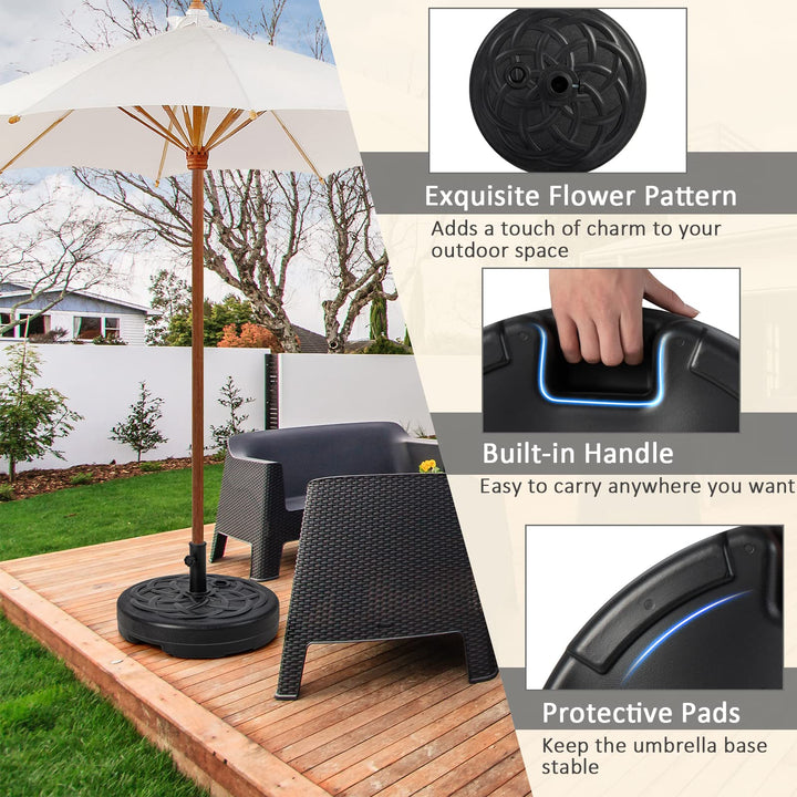 Giantex Fillable Umbrella Base | 102 lbs Heavy Duty HDPE Patio Umbrella Stand