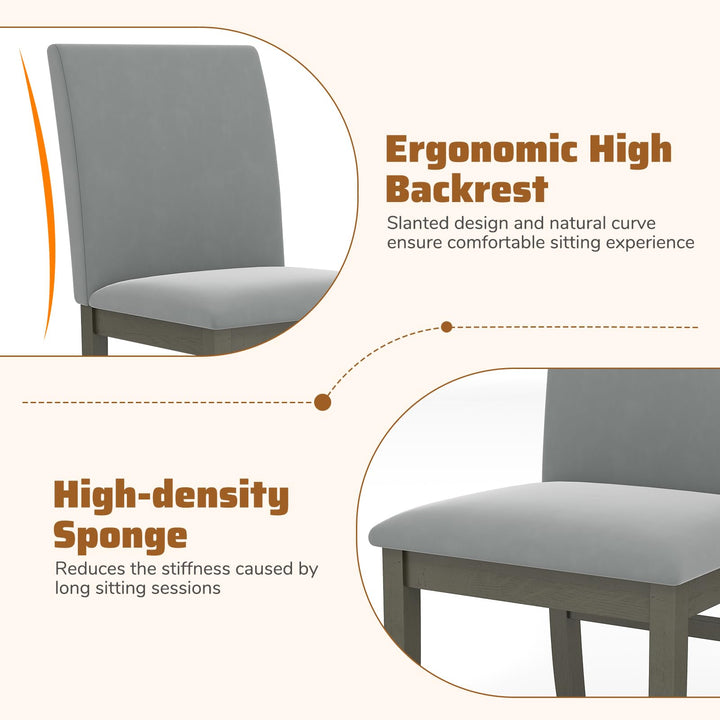 Giantex Upholstered Dining Chairs Set for Restaurant