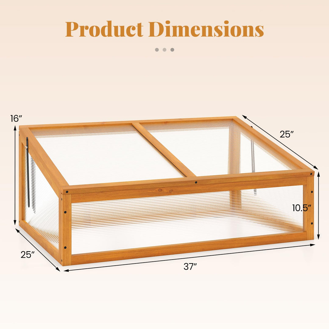 Giantex Portable Raised Planter Bed Protection with Transparent Flip-top Roof