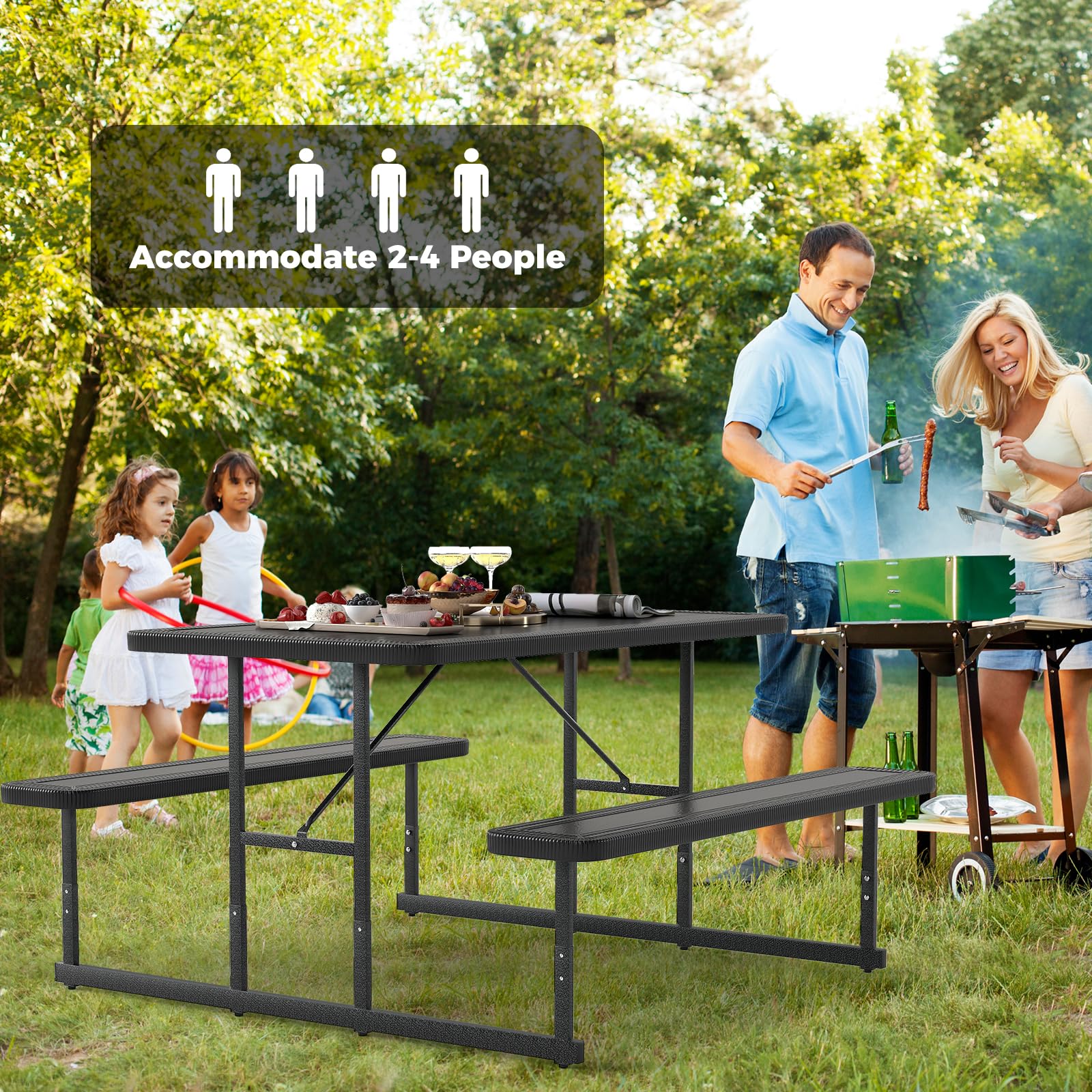 Giantex Picnic Table Bench Set for 4 People
