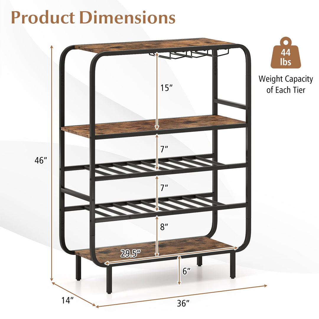 Giantex Industrial Wine Rack Freestanding Floor