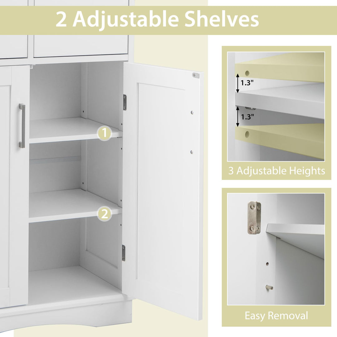 Giantex Bathroom Floor Storage Cabinet