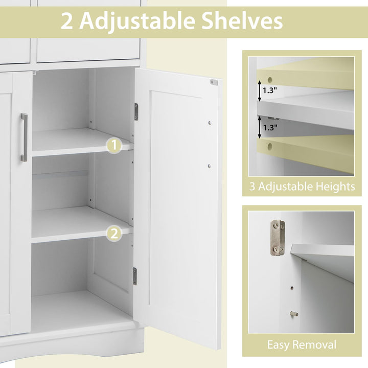 Giantex Bathroom Floor Storage Cabinet