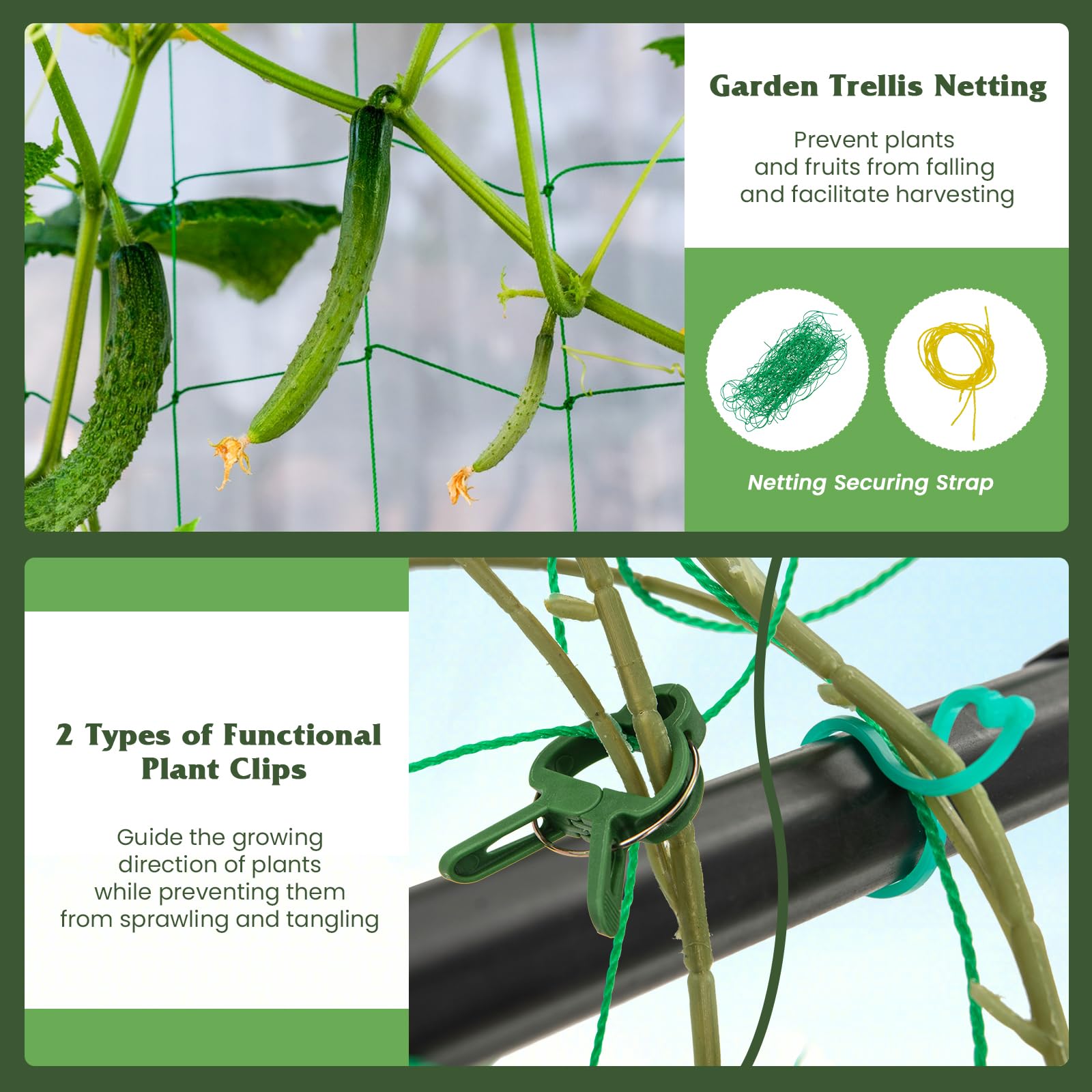 Giantex Cucumber Trellis, Trellis for Climbing Plants Outdoor