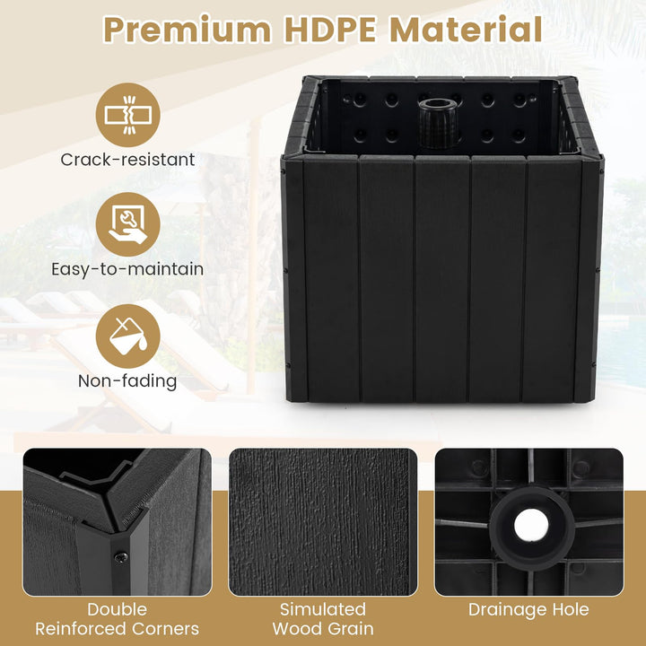 Giantex 88 lbs Umbrella Base with Fillable Planter with 4 Rollers